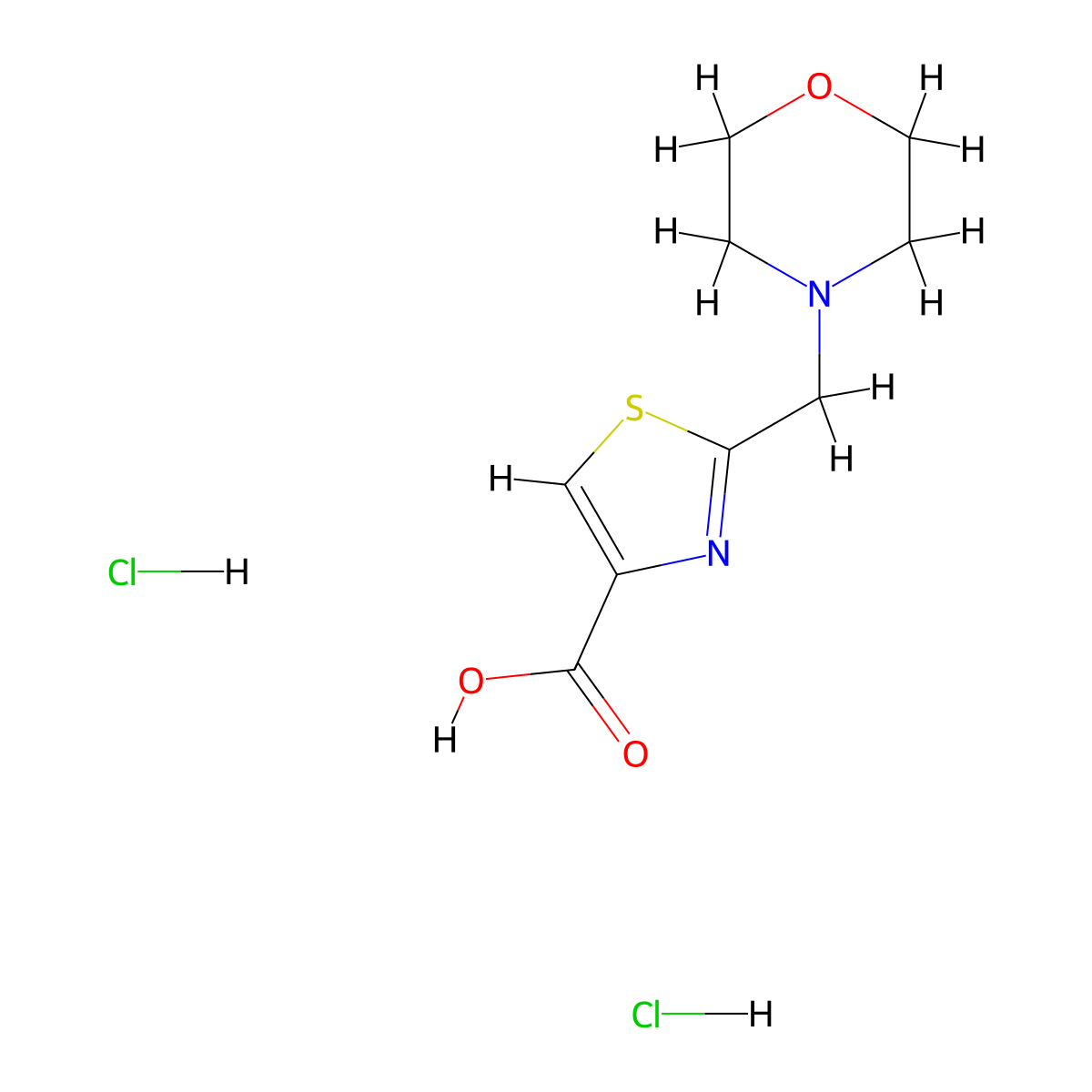 2-(Morpholinomethyl)thiazole-4-carboxylic acid dihydrochloride molecular structure, CAS 1417635-49-4