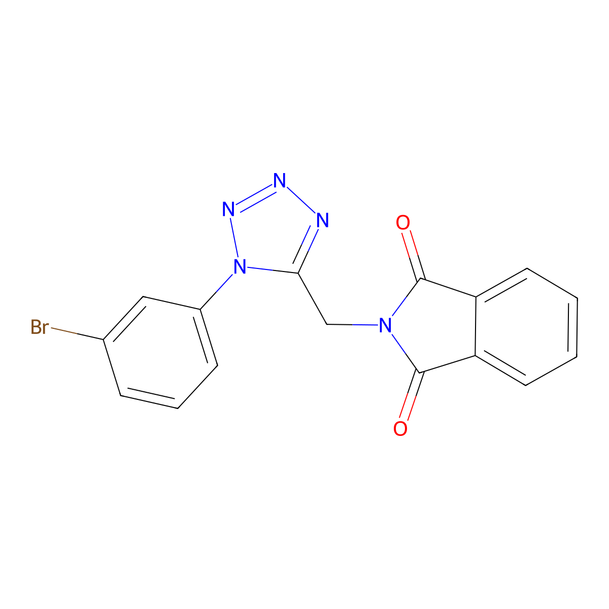2-[[1-(3-Bromophenyl)-1H-tetrazol-5-yl]methyl]isoindoline-1,3-dione molecular structure, CAS 1417635-71-2