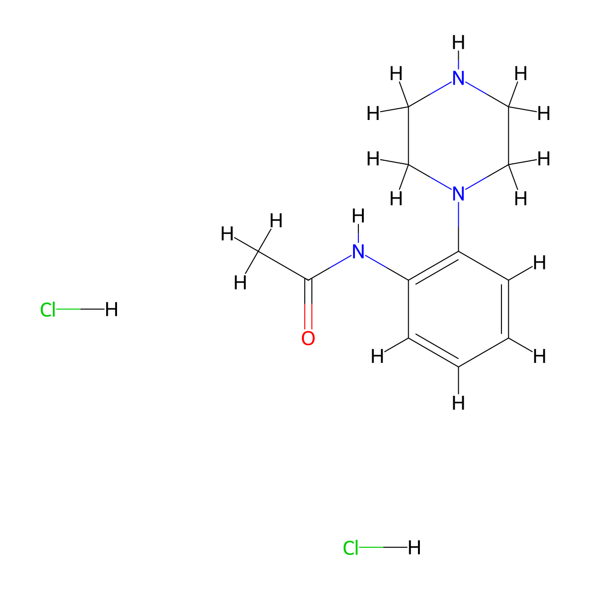 N-[2-(piperazin-1-yl)phenyl]acetamide dihydrochloride molecular structure, CAS 1417635-85-8