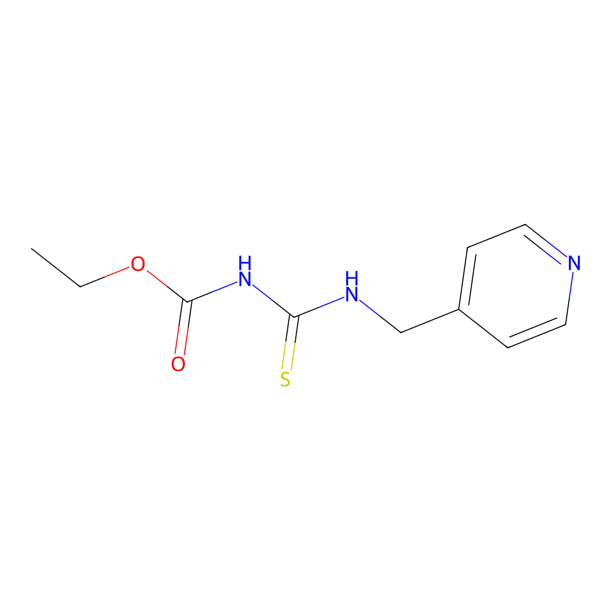 Ethyl [(pyridin-4-ylmethyl)carbamothioyl]carbamate molecular structure, CAS 1417635-99-4