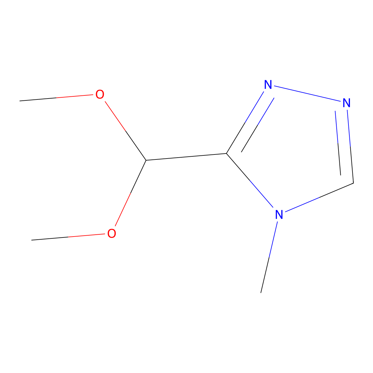 3-(dimethoxymethyl)-4-methyl-4H-1,2,4-triazole molecular structure, CAS 1417636-25-9
