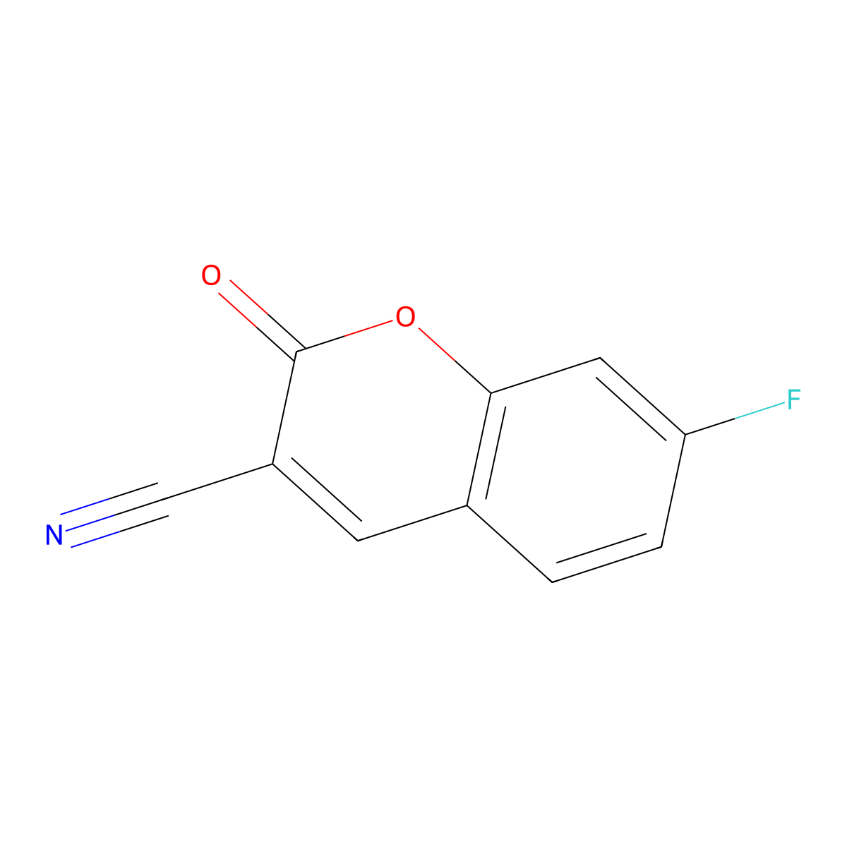 7-Fluoro-2-oxochromene-3-carbonitrile molecular structure, CAS 1417636-35-1