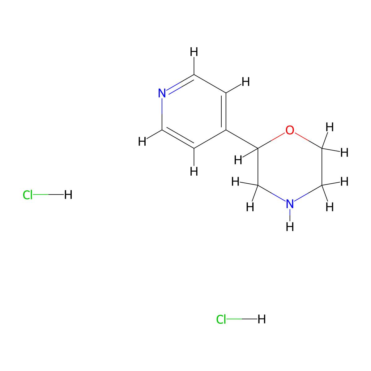 2-(Pyridin-4-yl)morpholine dihydrochloride molecular structure, CAS 1417636-59-9