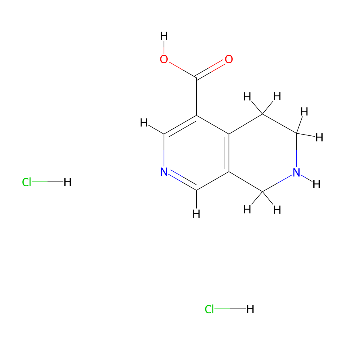 5,6,7,8-Tetrahydro-2,7-naphthyridine-4-carboxylic acid dihydrochloride molecular structure, CAS 1417636-73-7