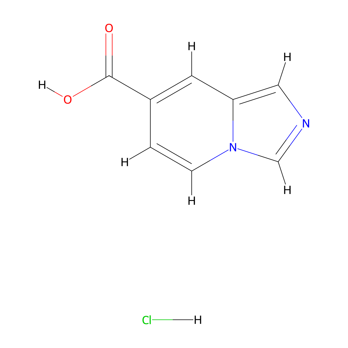 Imidazo[1,5-a]pyridine-7-carboxylic acid hydrochloride molecular structure, CAS 1417636-85-1