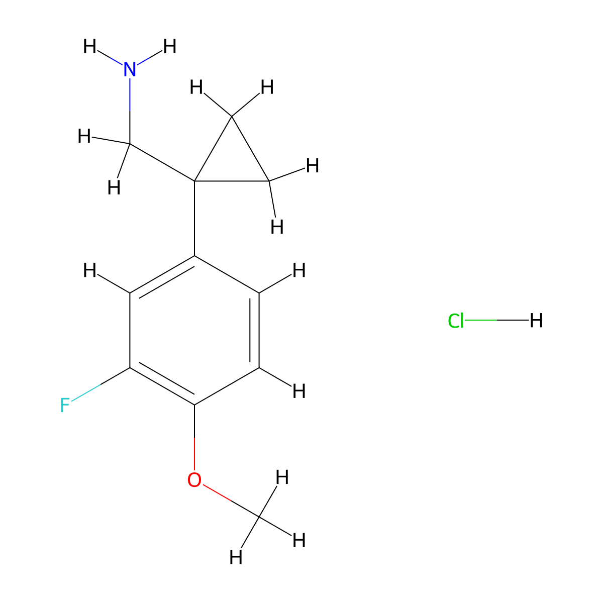 [1-(3-Fluoro-4-methoxyphenyl)cyclopropyl]methanamine hydrochloride molecular structure, CAS 1417636-87-3
