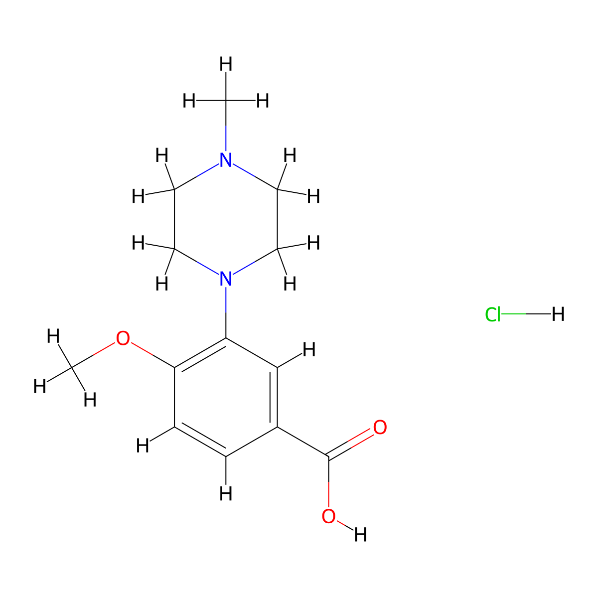 4-Methoxy-3-(4-methylpiperazin-1-yl)benzoic acid hydrochloride molecular structure, CAS 1417637-15-0