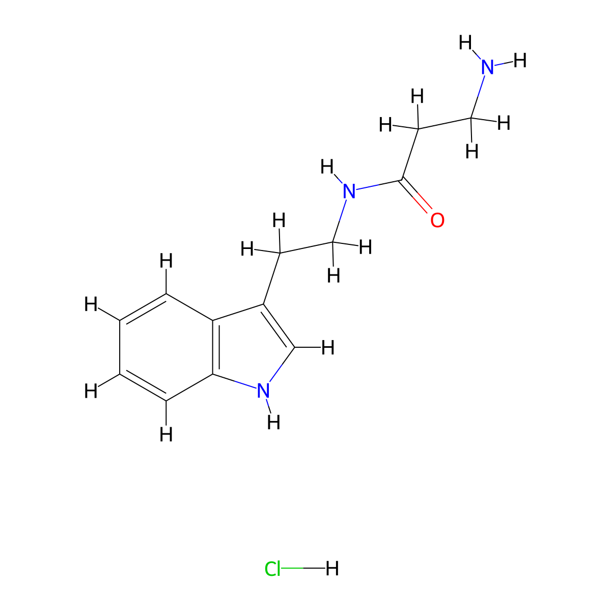 3-amino-N-[2-(1H-indol-3-yl)ethyl]propanamide hydrochloride molecular structure, CAS 1417637-95-6
