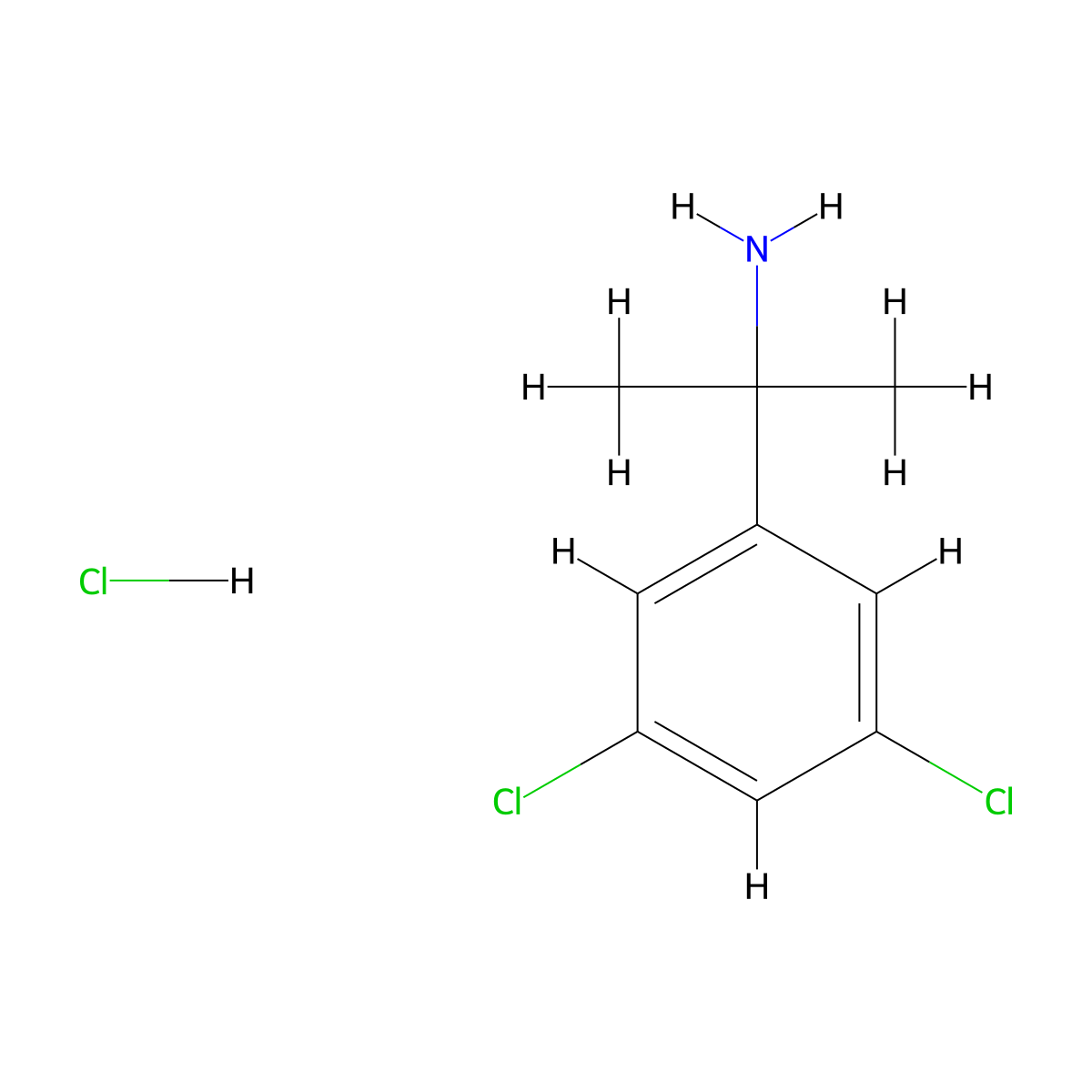 2-(3,5-Dichlorophenyl)propan-2-amine hydrochloride molecular structure, CAS 1417638-35-7