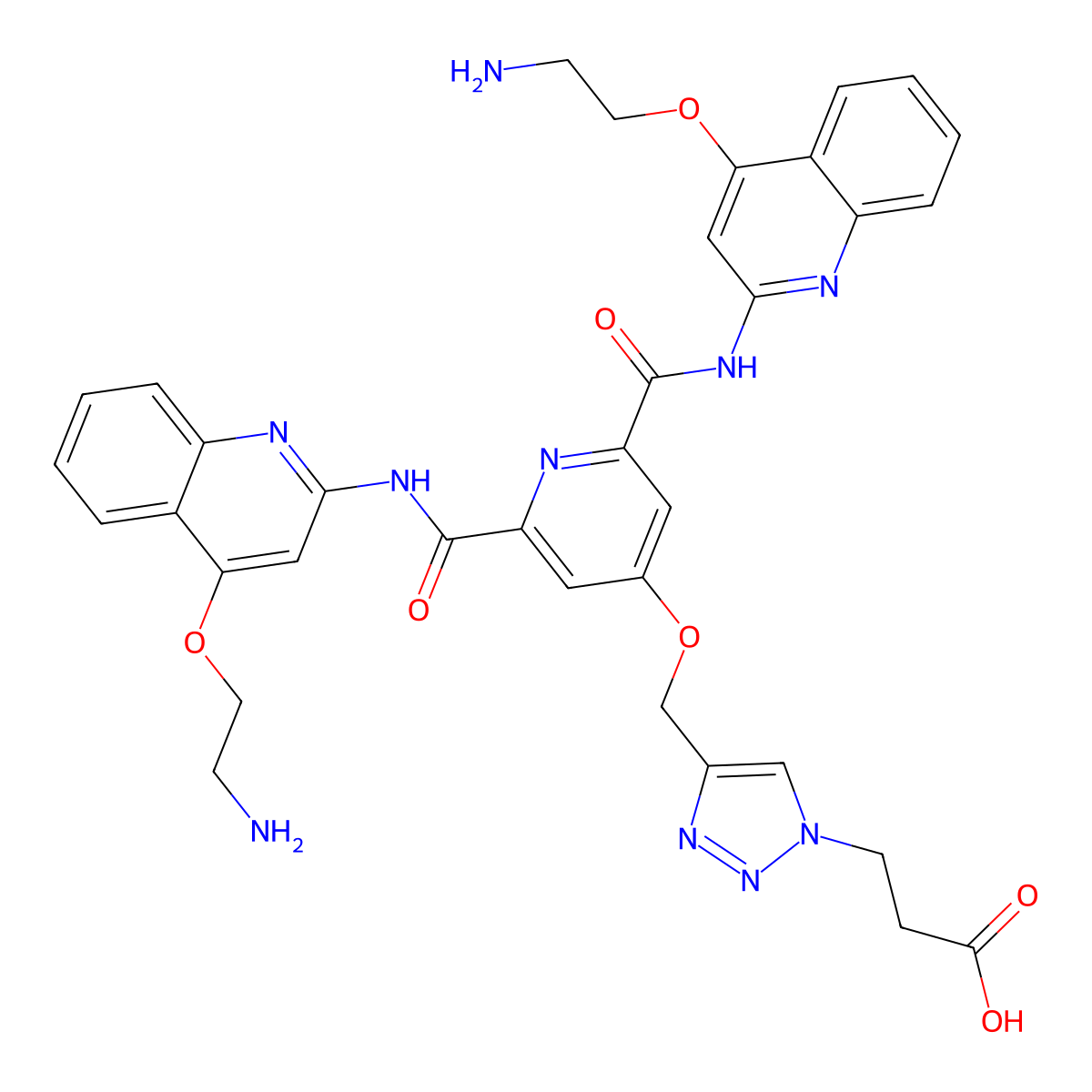 Carboxy-pyridostatin molecular structure, CAS 1417638-60-8