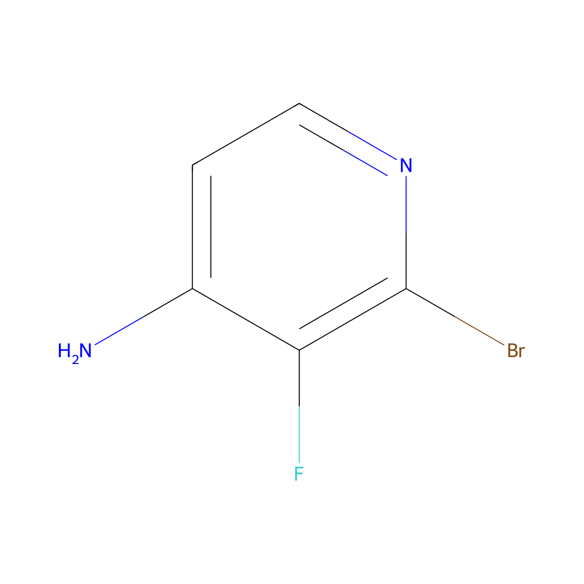 2-Bromo-3-fluoropyridin-4-amine molecular structure, CAS 1417638-80-2