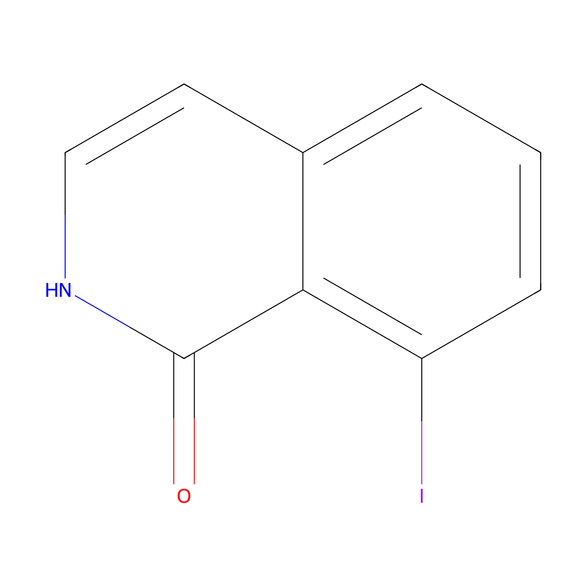 8-Iodoisoquinolin-1(2H)-one molecular structure, CAS 1417639-37-2