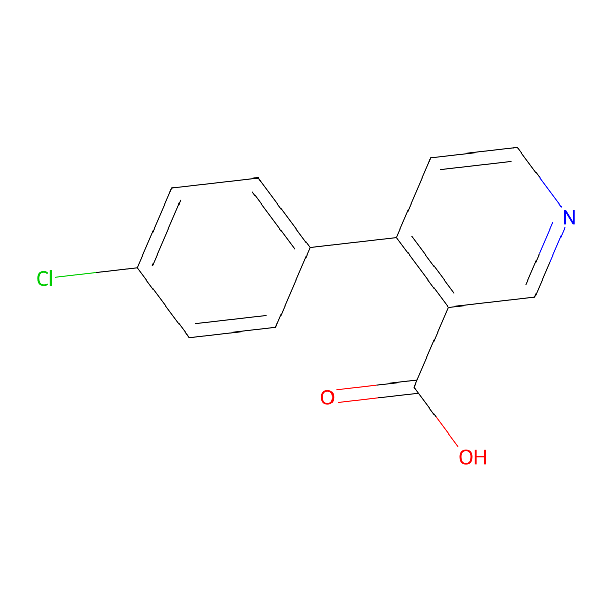 4-(4-Chlorophenyl)pyridine-3-carboxylic acid molecular structure, CAS 141764-12-7