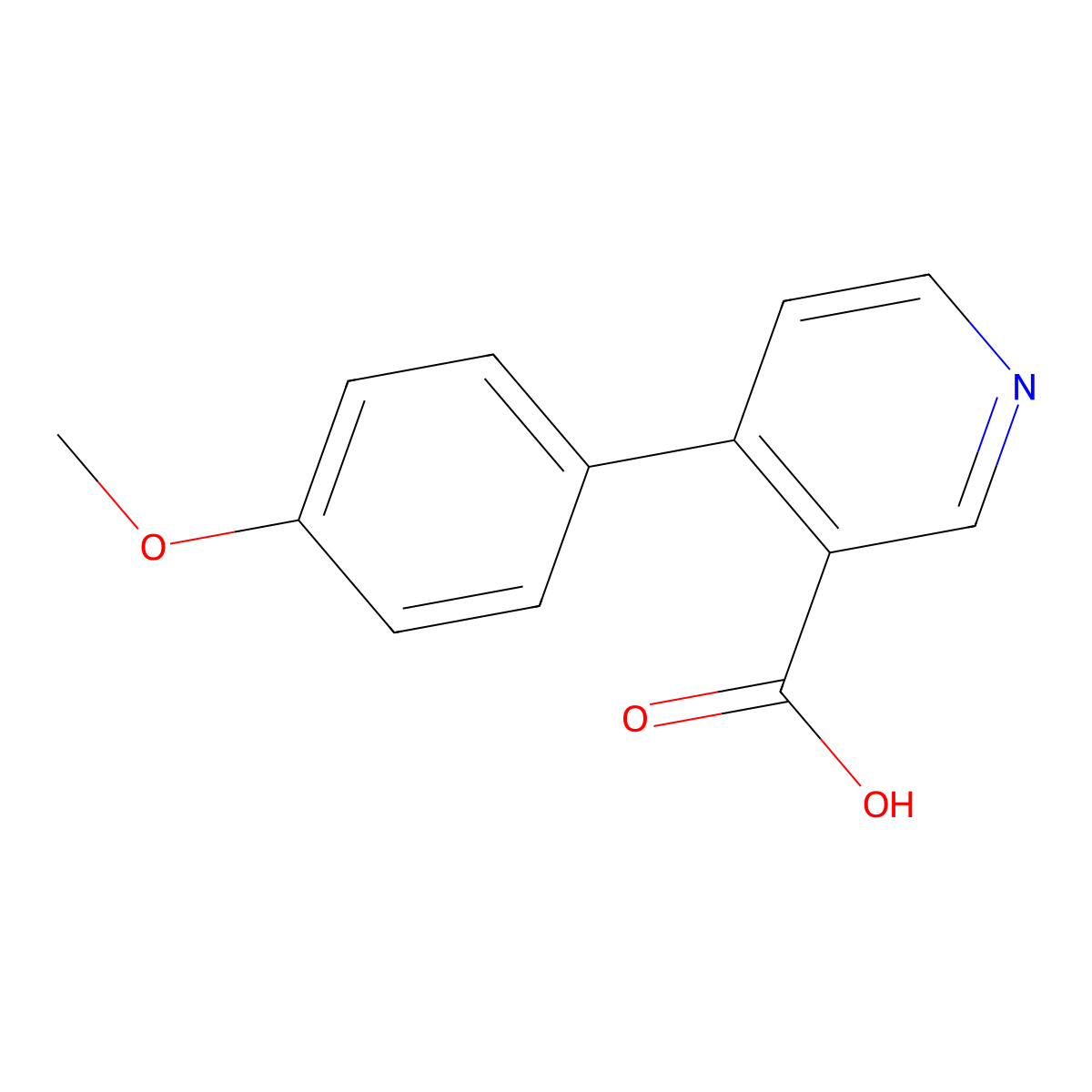 4-(4-Methoxyphenyl)nicotinic acid molecular structure, CAS 141764-19-4