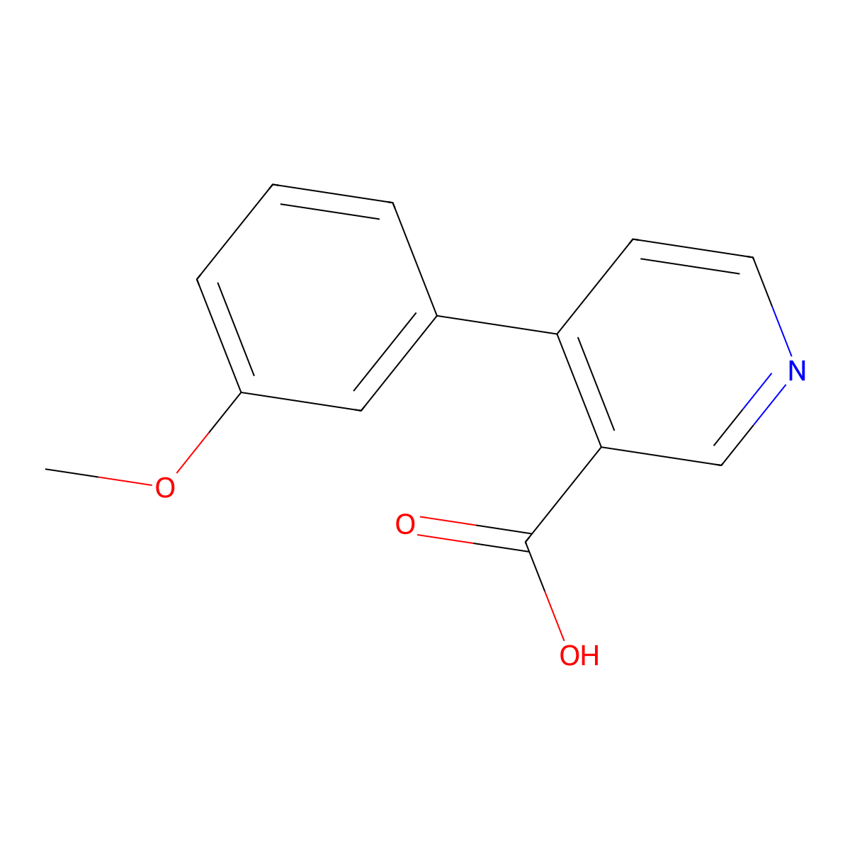 4-(3-Methoxyphenyl)nicotinic acid molecular structure, CAS 141764-20-7