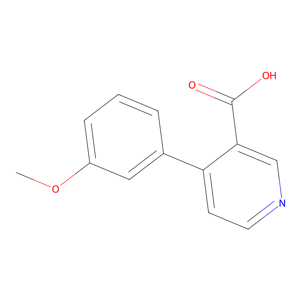 4-(3-Methoxyphenyl)nicotinic acid molecular structure, CAS 141764-20-7