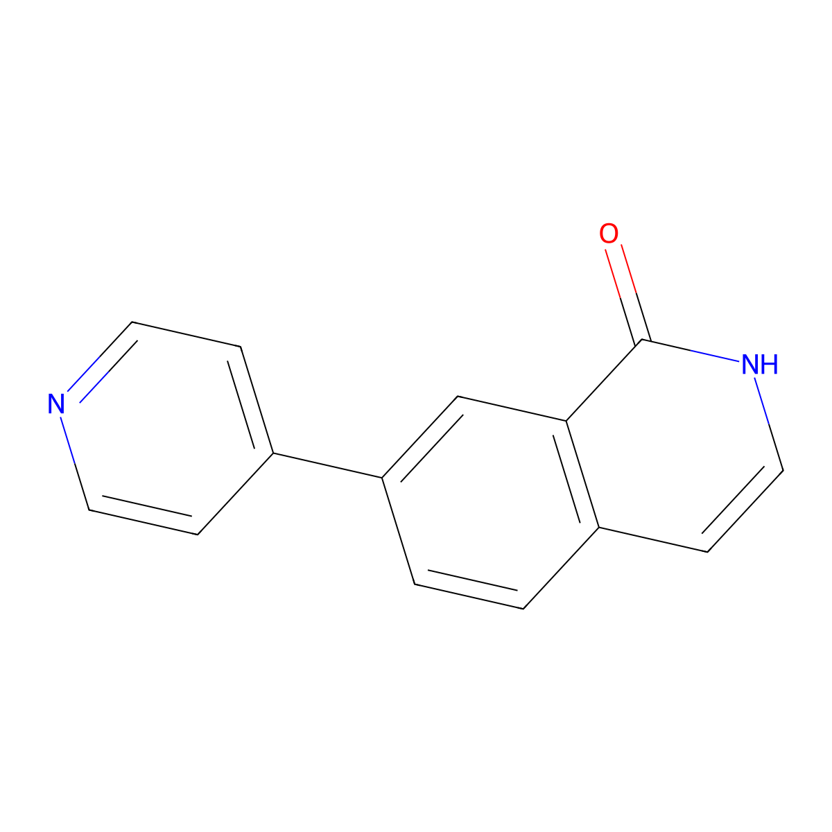 1(2H)-Isoquinolinone, 7-(4-pyridinyl)- molecular structure, CAS 1417640-16-4