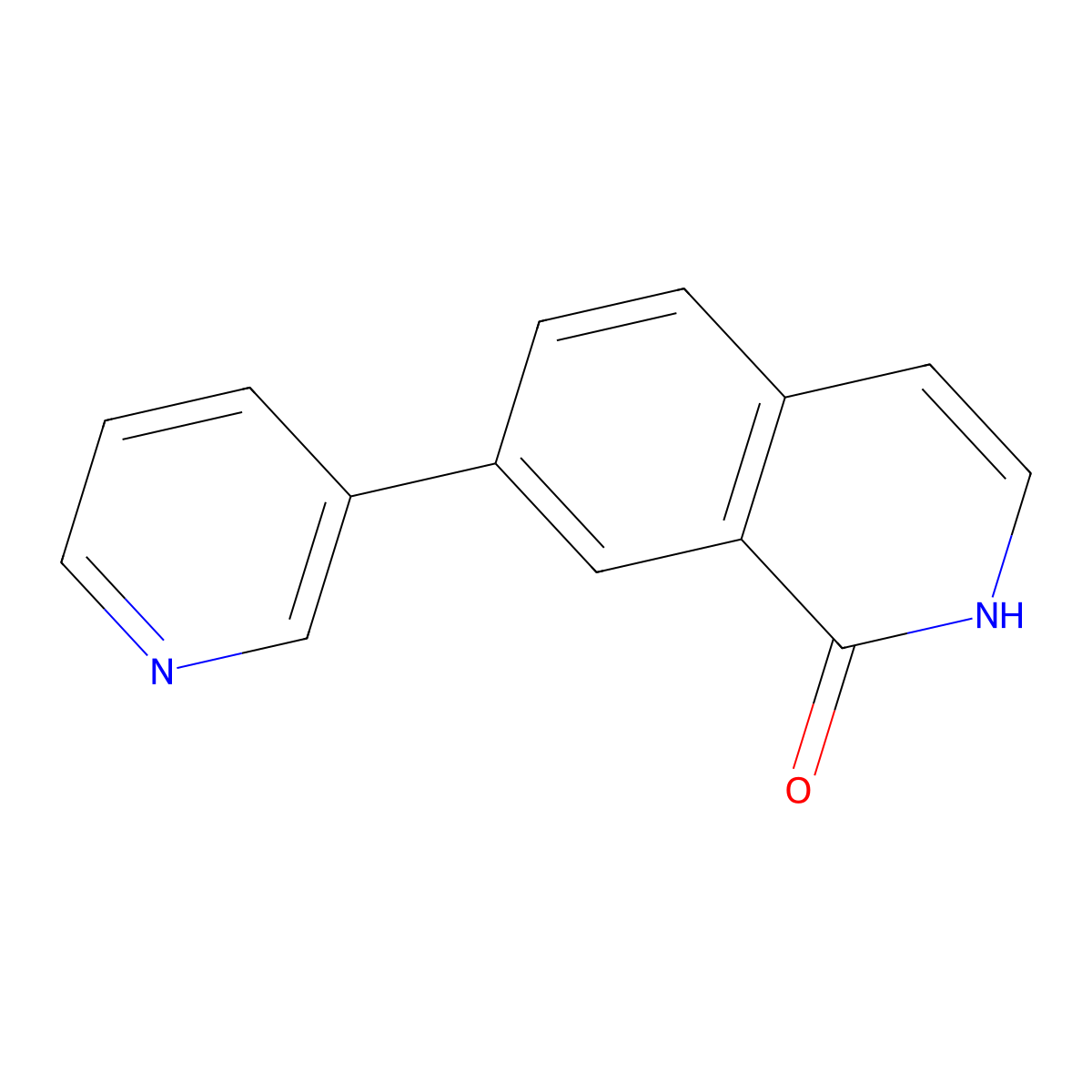 1(2H)-Isoquinolinone, 7-(3-pyridinyl)- molecular structure, CAS 1417640-17-5