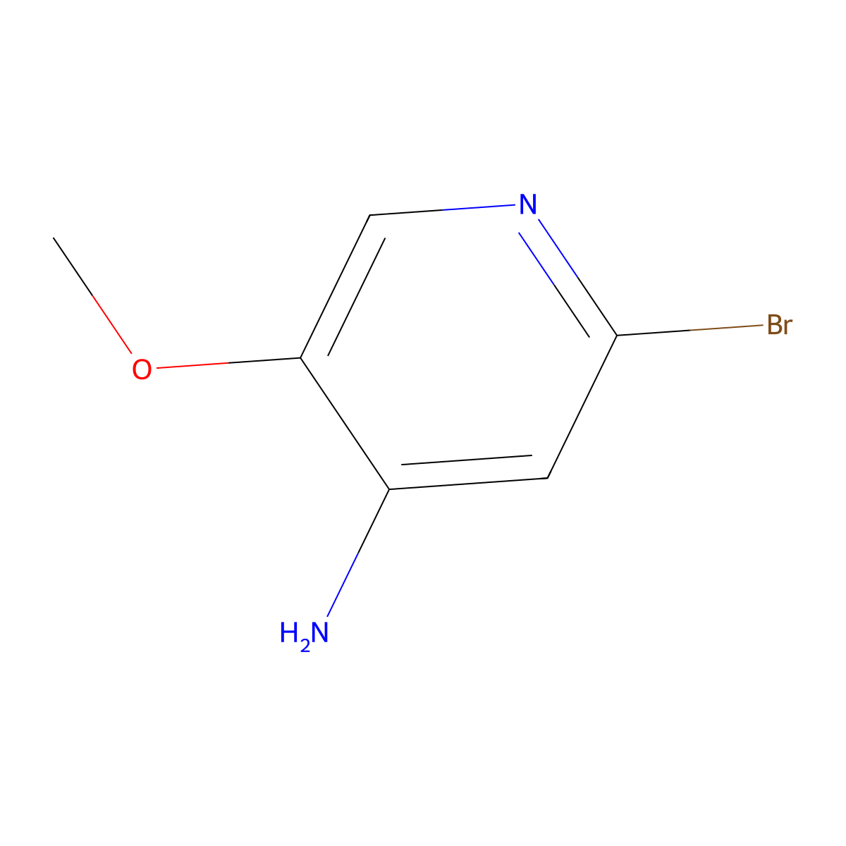 2-Bromo-5-methoxypyridin-4-amine molecular structure, CAS 1417644-40-6
