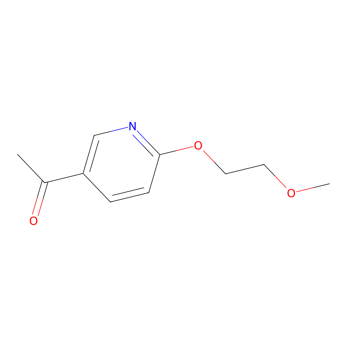 1-(6-(2-Methoxyethoxy)pyridin-3-yl)ethanone molecular structure, CAS 1417656-28-0
