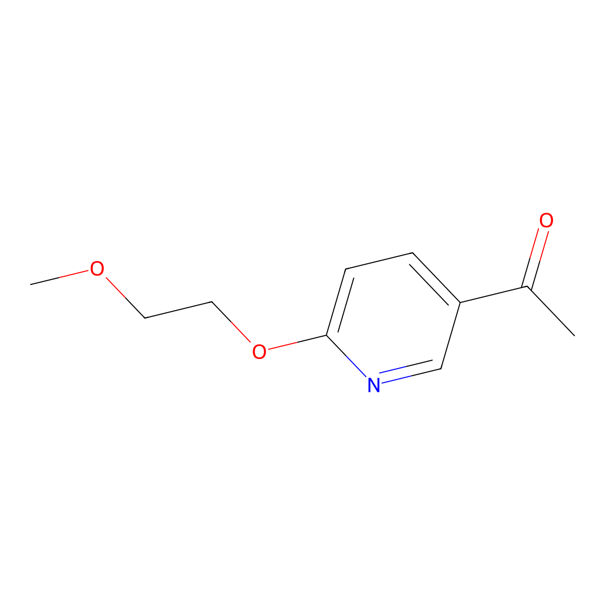 1-(6-(2-Methoxyethoxy)pyridin-3-yl)ethanone molecular structure, CAS 1417656-28-0