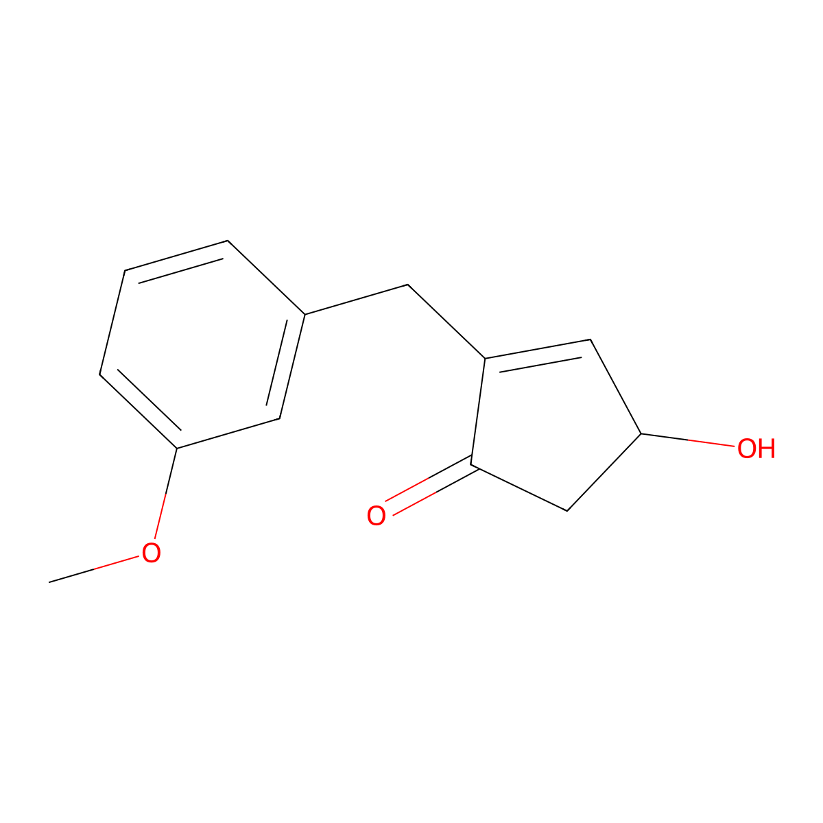 4-Hydroxy-2-(3-methoxybenzyl)cyclopent-2-enone molecular structure, CAS 1417694-51-9