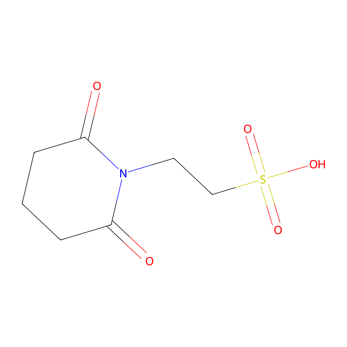 2-(2,6-Dioxopiperidin-1-yl)ethane-1-sulfonic acid molecular structure, CAS 1417695-29-4