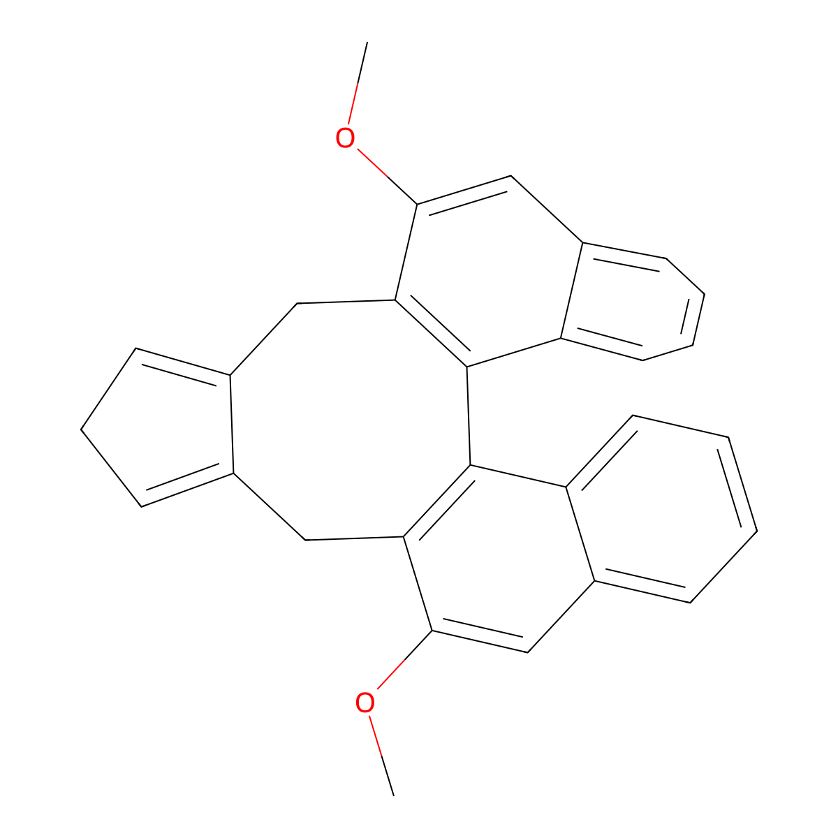 (13bR)-5,7-Dihydro-2,8-dimethoxy-3H-cyclopenta[6,7]cycloocta[2,1-a:3,4-a']dinaphthalene molecular structure, CAS 1417714-07-8