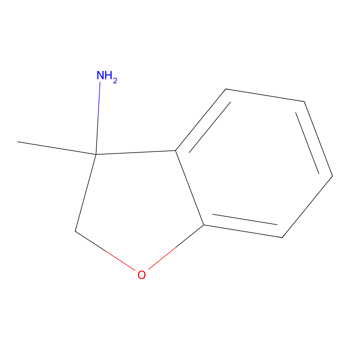 3-Methyl-2,3-dihydro-1-benzofuran-3-amine molecular structure, CAS 1417715-35-5