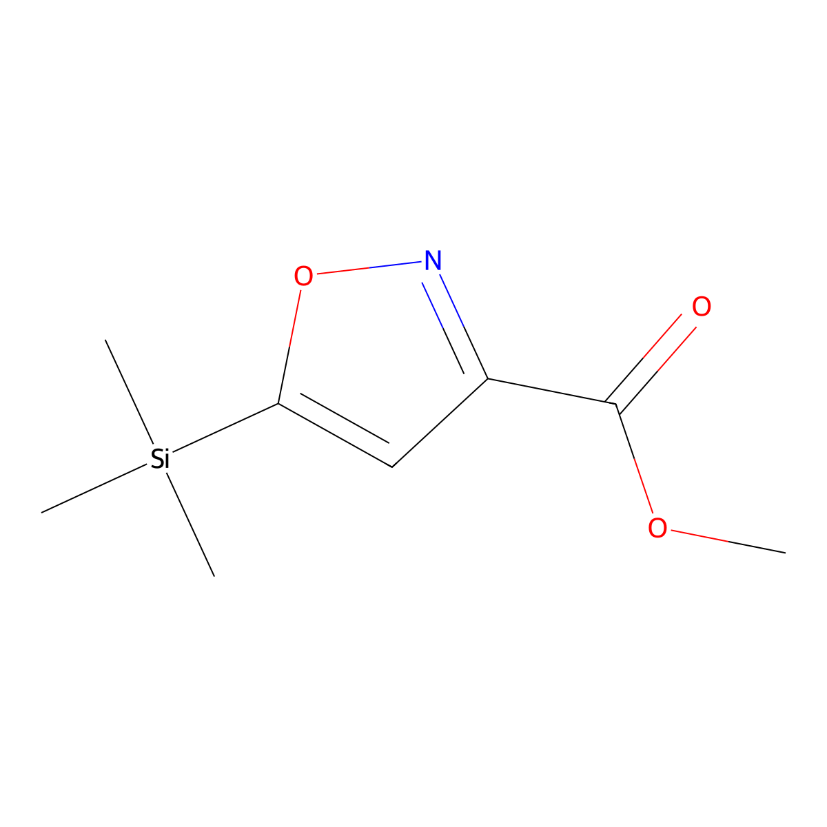Methyl 5-(trimethylsilyl)-1,2-oxazole-3-carboxylate molecular structure, CAS 1417725-05-3