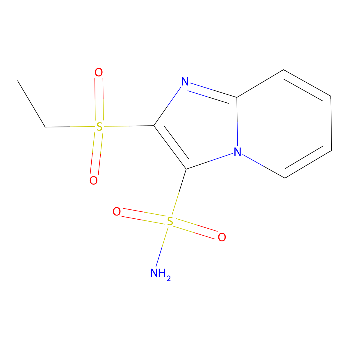 2-(Ethanesulfonyl)imidazo(1,2-a)pyridine-3-sulfonamide molecular structure, CAS 141776-47-8