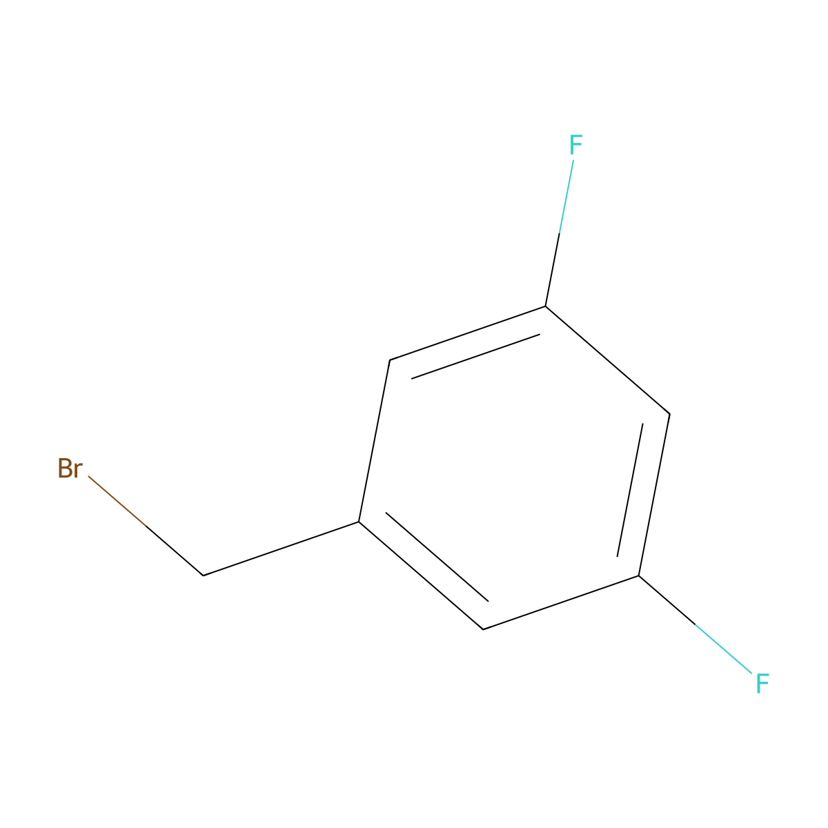 3,5-Difluorobenzyl bromide molecular structure, CAS 141776-91-2