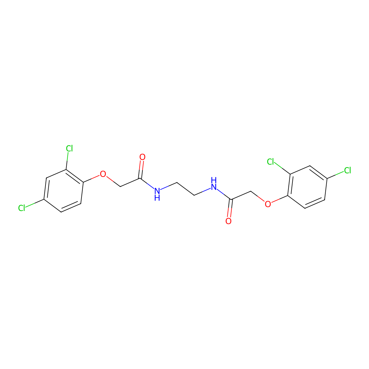 Acetamide, N,N'-1,2-ethanediylbis[2-(2,4-dichlorophenoxy)- molecular structure, CAS 141776-92-3