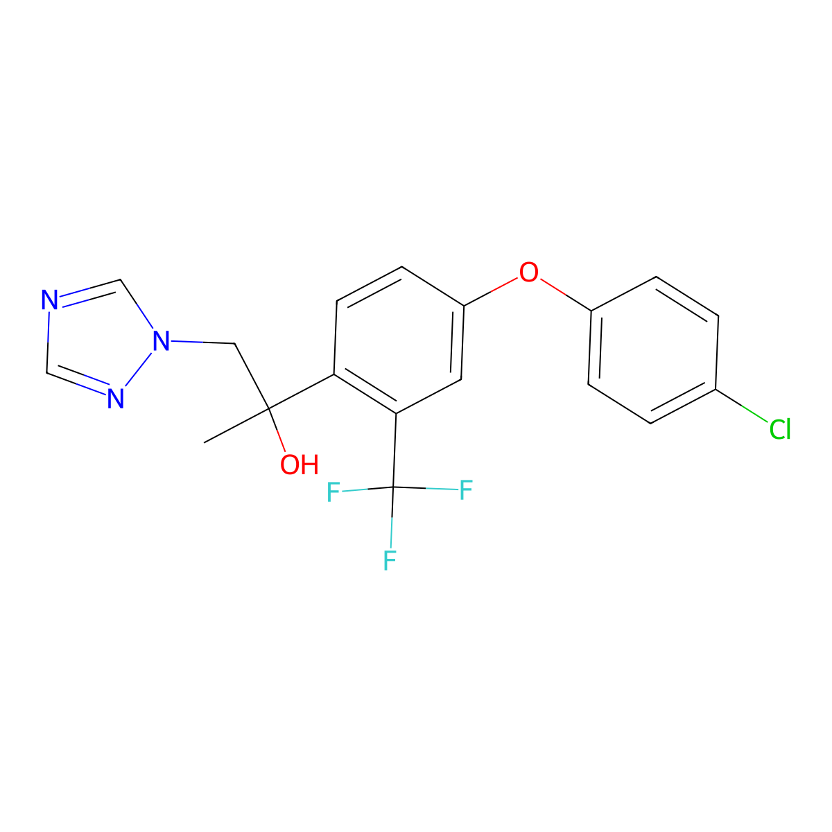 Mefentrifluconazole molecular structure, CAS 1417782-03-6