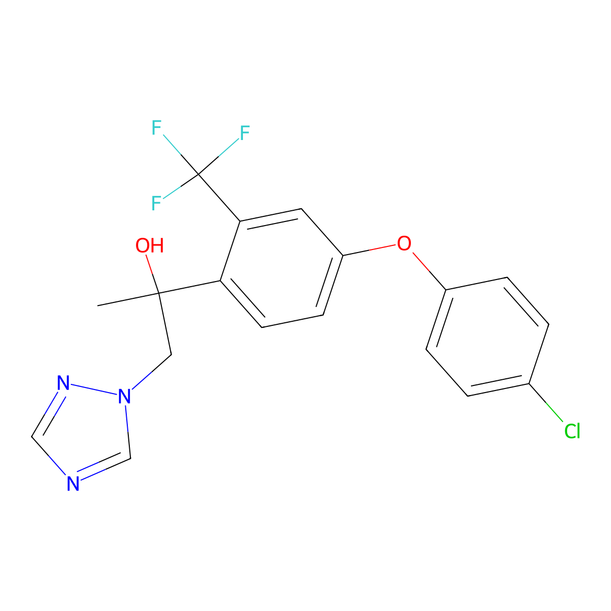 Mefentrifluconazole molecular structure, CAS 1417782-03-6