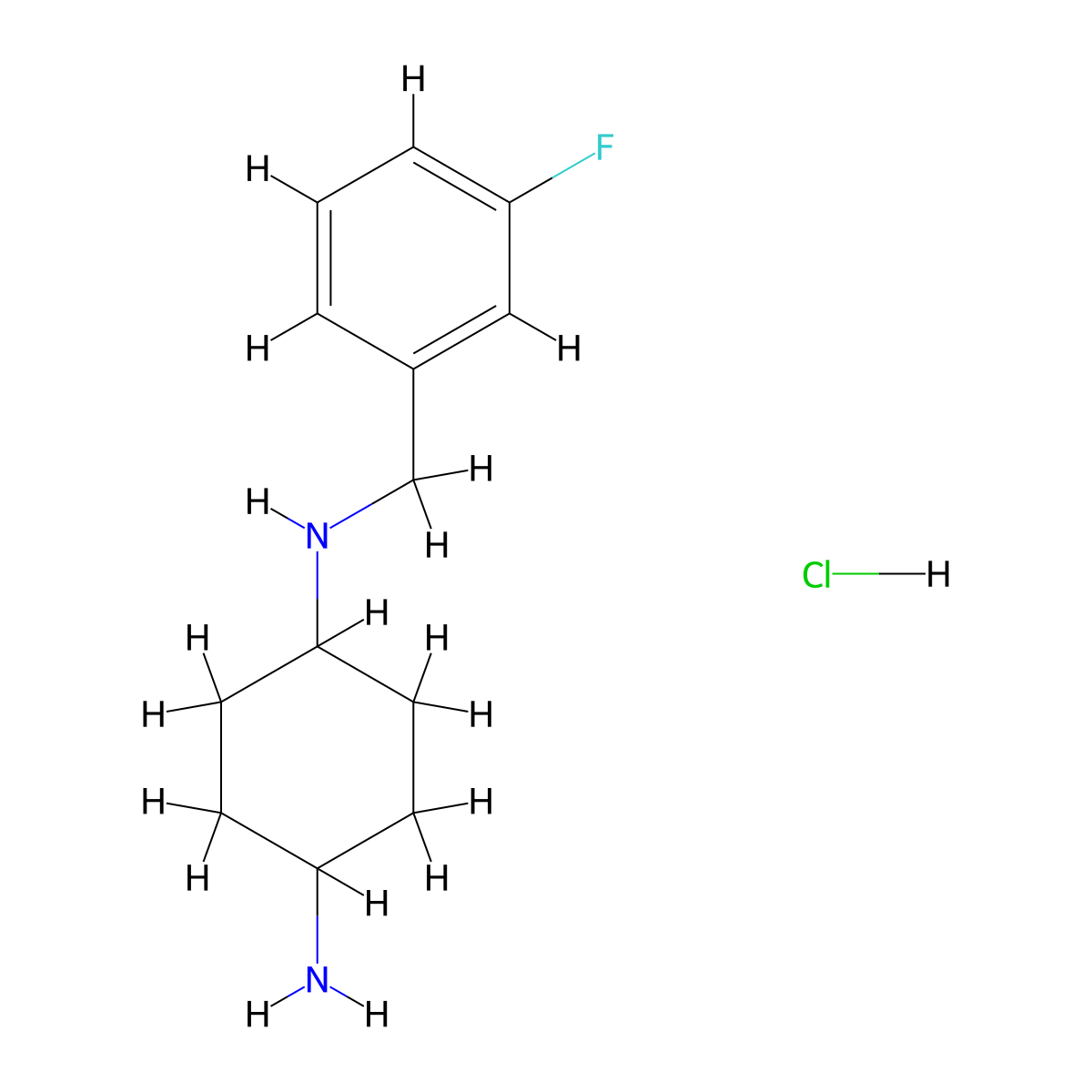 (1r,4r)-N1-(3-Fluorobenzyl)cyclohexane-1,4-diamine hydrochloride molecular structure, CAS 1417789-07-1