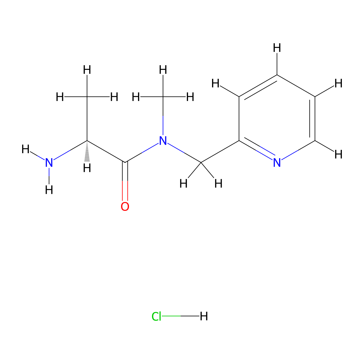 (S)-2-Amino-N-methyl-N-(pyridin-2-ylmethyl)propanamide hydrochloride molecular structure, CAS 1417789-31-1