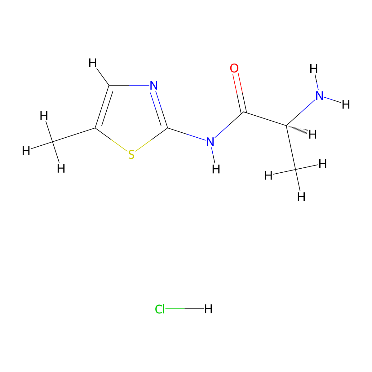 (S)-2-Amino-N-(5-methylthiazol-2-yl)propanamide hydrochloride molecular structure, CAS 1417789-35-5