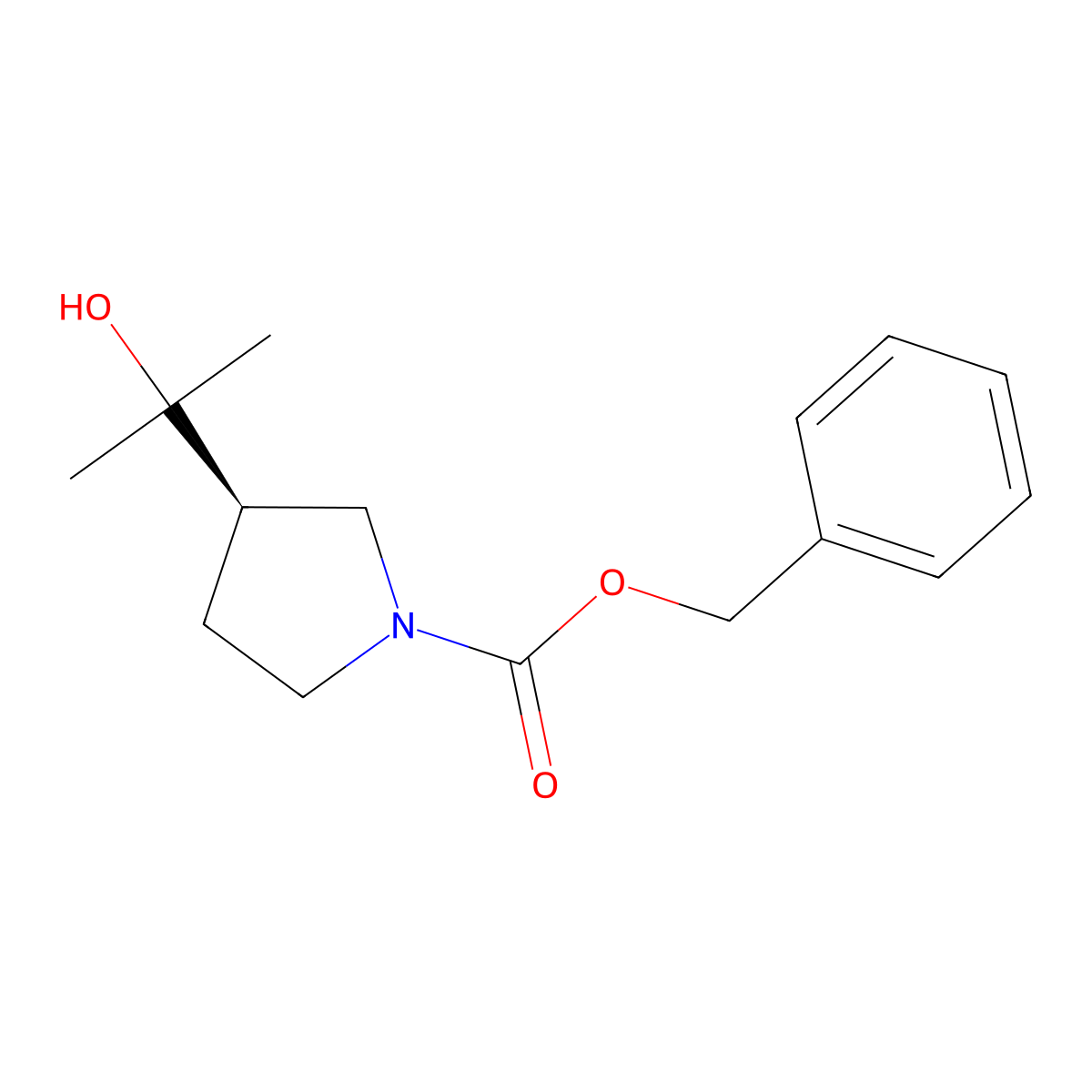 (R)-2-(N-Cbz-3-pyrrolidinyl)-2-propanol molecular structure, CAS 1417789-56-0