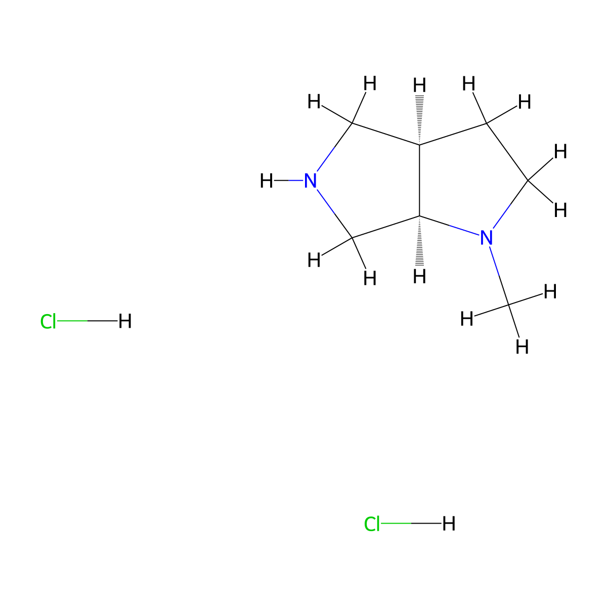 (3aR,6aR)-1-Methyl-hexahydropyrrolo[3,4-b]pyrrole Dihydrochloride molecular structure, CAS 1417789-76-4