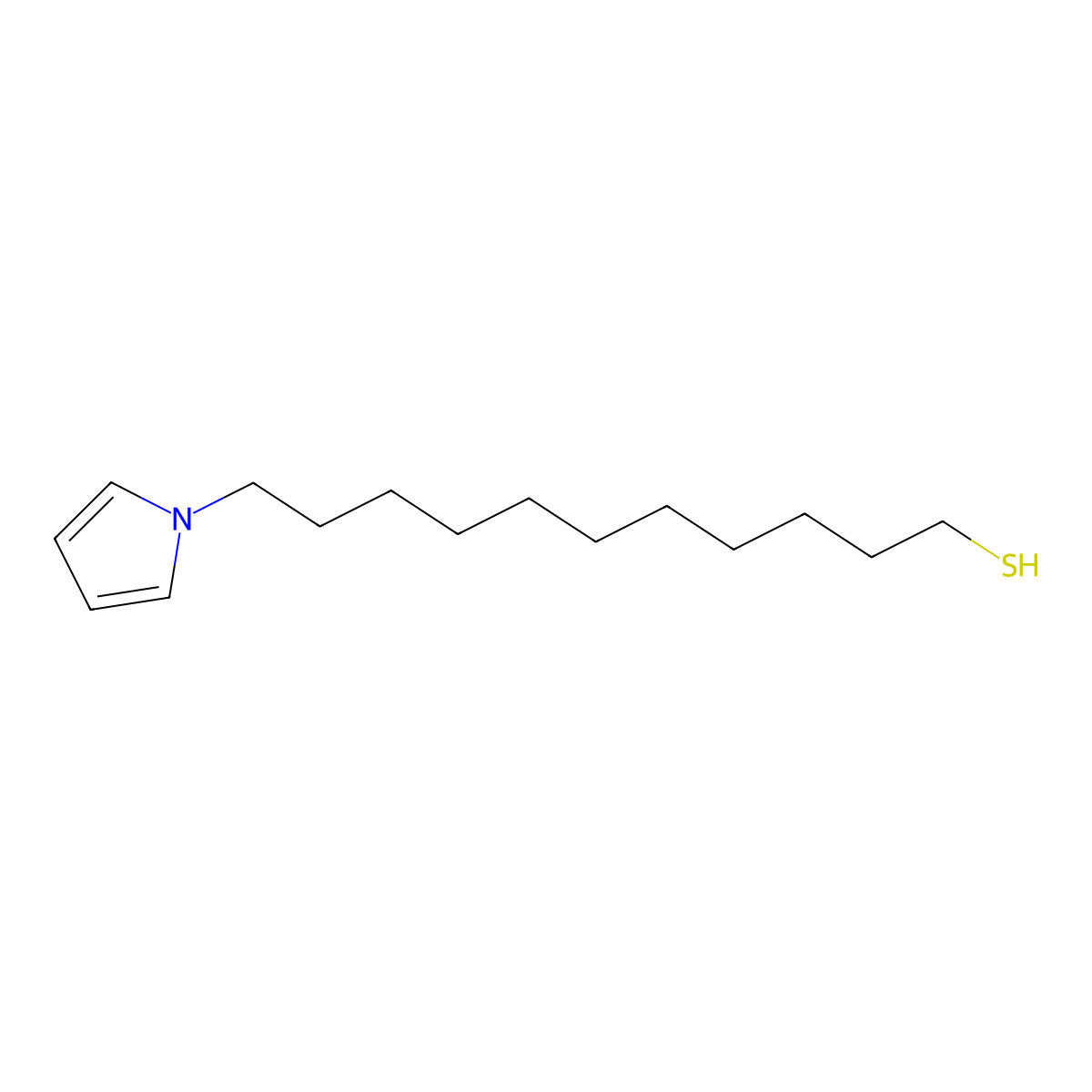 11-(1H-Pyrrol-1-yl)undecane-1-thiol molecular structure, CAS 141779-05-7