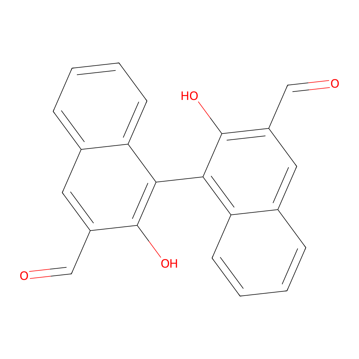 (S)-2,2'-Dihydroxy-[1,1'-binaphthalene]-3,3'-dicarboxaldehyde molecular structure, CAS 141779-46-6
