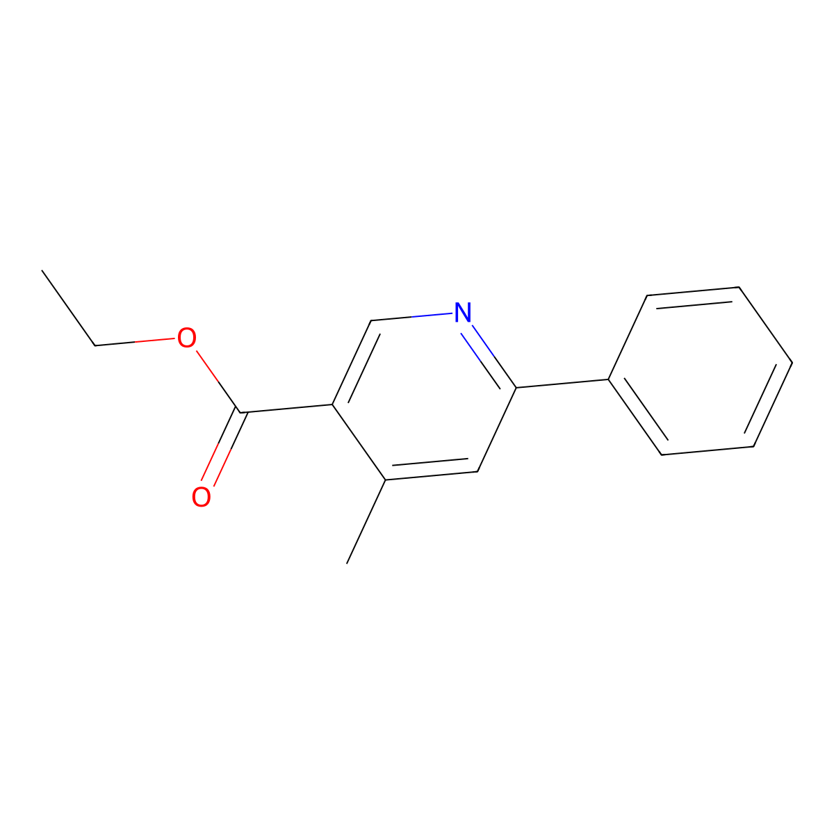 Ethyl 4-methyl-6-phenylnicotinate molecular structure, CAS 1417792-29-0