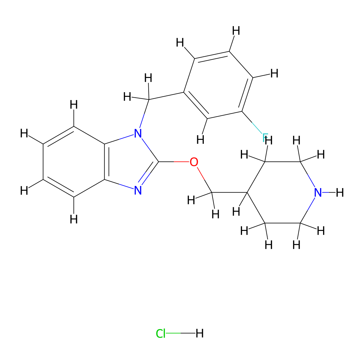 1-(3-Fluorobenzyl)-2-(piperidin-4-ylmethoxy)-1H-benzo[d]imidazole hydrochloride molecular structure, CAS 1417792-99-4