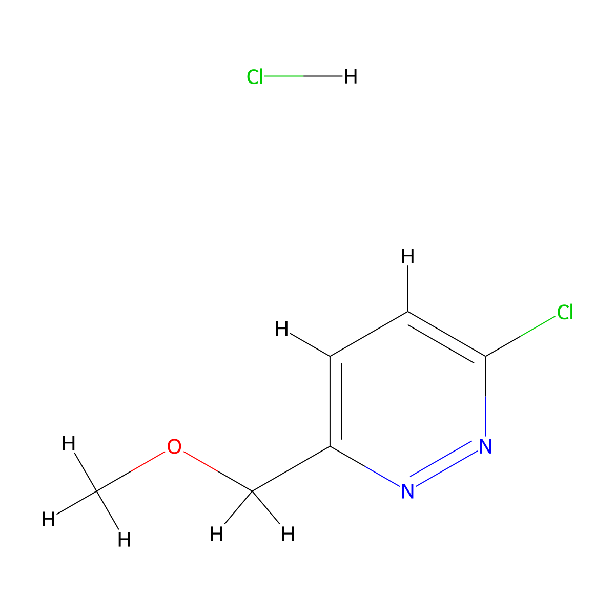 3-Chloro-6-methoxymethyl-pyridazine hydrochloride molecular structure, CAS 1417793-10-2