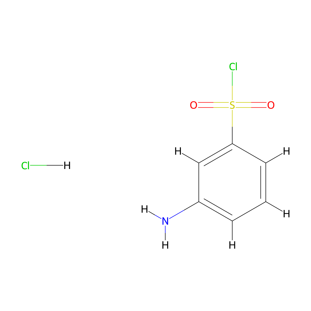 3-Aminobenzene-1-sulfonyl chloride hydrochloride molecular structure, CAS 1417793-13-5
