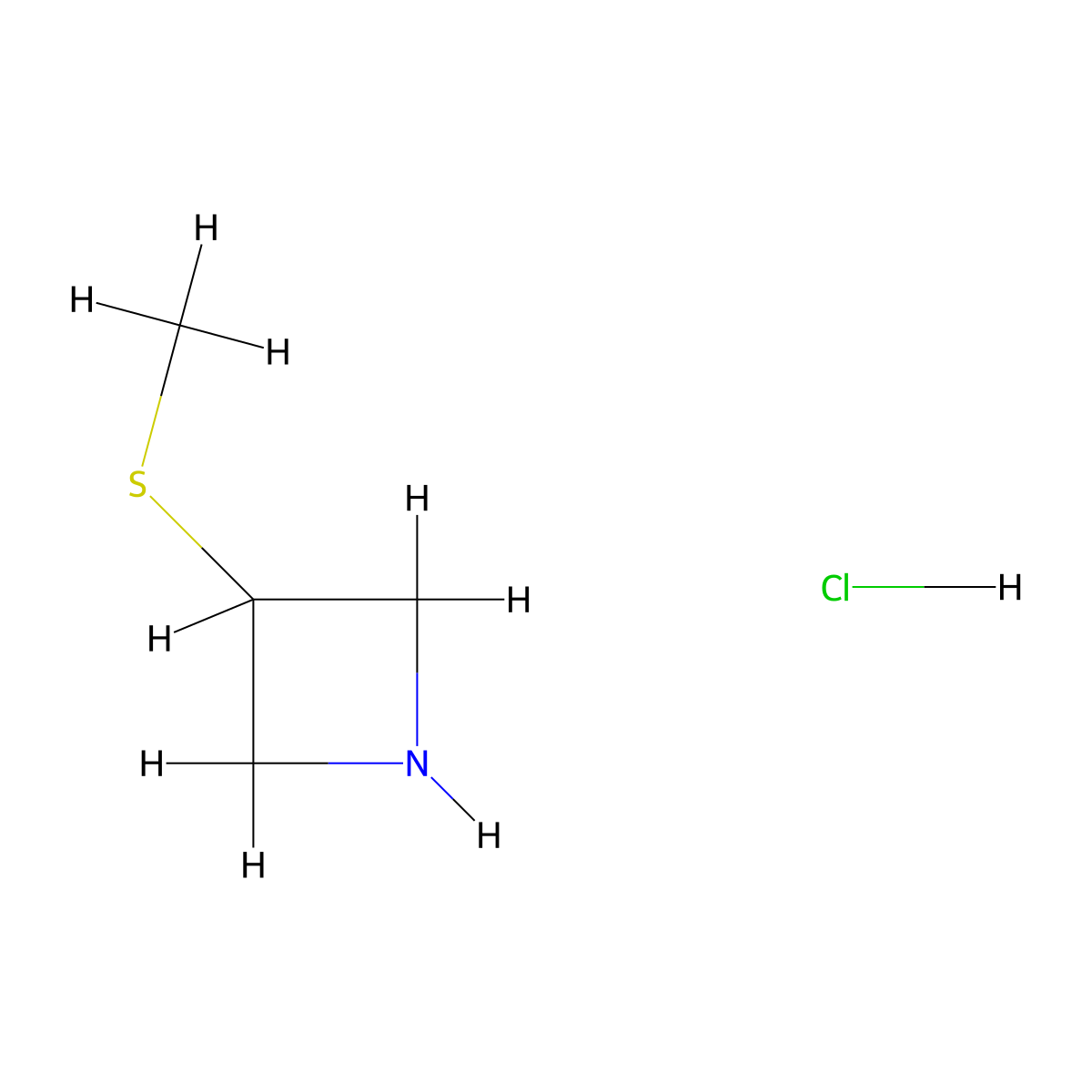 3-(Methylsulfanyl)azetidine hydrochloride molecular structure, CAS 1417793-19-1
