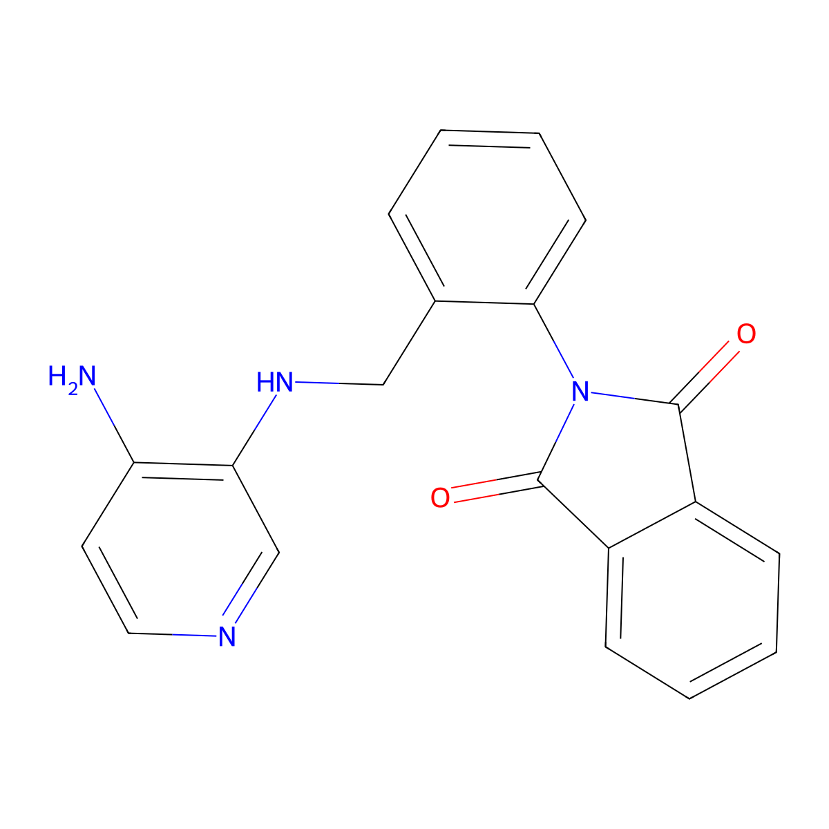 2-(2-(((4-Aminopyridin-3-yl)amino)methyl)phenyl)isoindoline-1,3-dione molecular structure, CAS 1417793-22-6