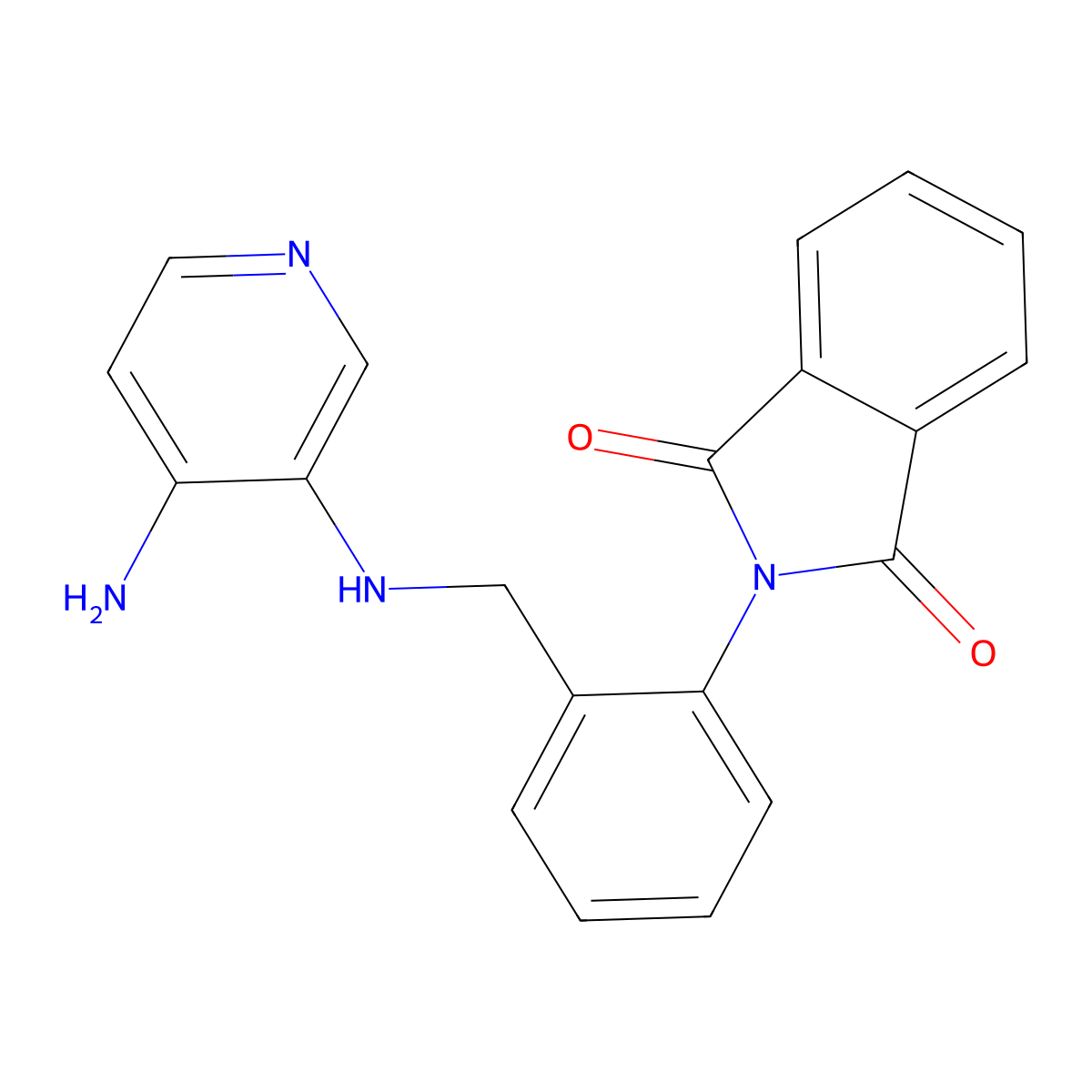 2-(2-(((4-Aminopyridin-3-yl)amino)methyl)phenyl)isoindoline-1,3-dione molecular structure, CAS 1417793-22-6