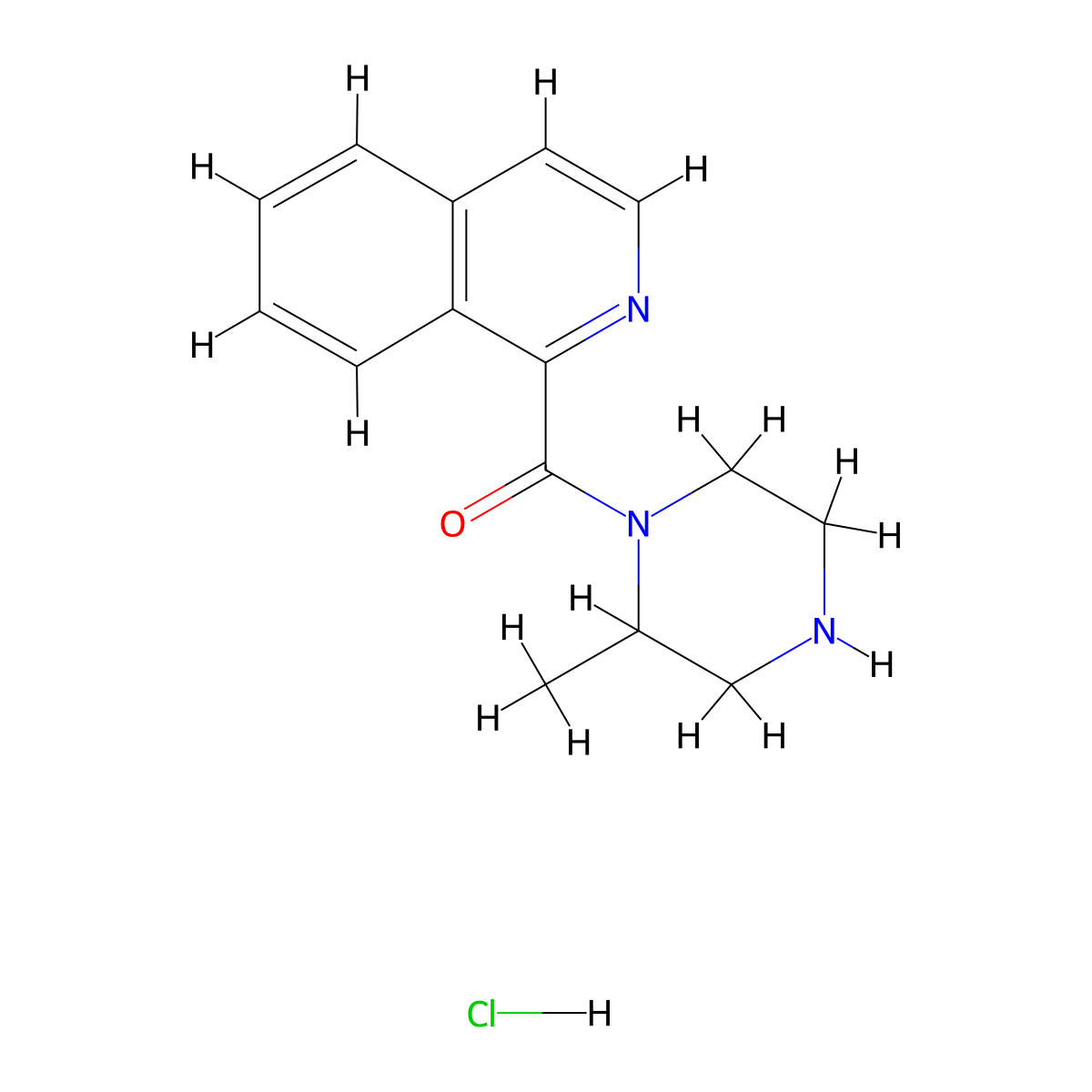 Isoquinolin-1-yl(2-methylpiperazin-1-yl)methanone hydrochloride molecular structure, CAS 1417793-27-1